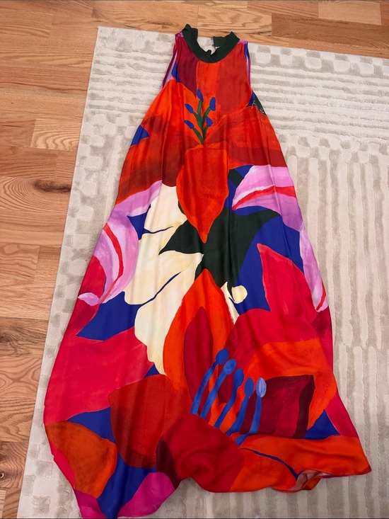 Anthropologie Dresses & Skirts - Anthropologie FARM Colorblock Shirt in Pink & Green